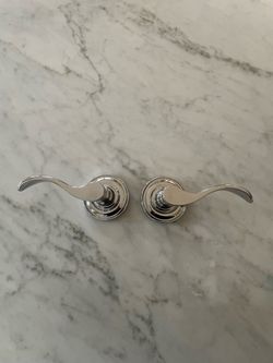 Baldwin 5455V Right And Left Hand Half Dummy Wave Lever Polished Chrome EUC