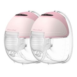 MomMed Wearable Breast Pump (Model S21), Pink, New