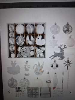 Share connections 80 count Christmas tree balls ornaments. Snow fairy land series.