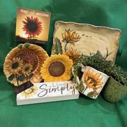 Collection Of Sunflower Items