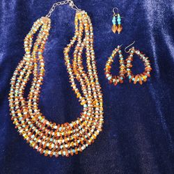 Jay King Amber And Turquoise Necklace 