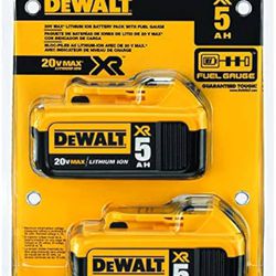 2 Pack DEWALT 5AH Batteries