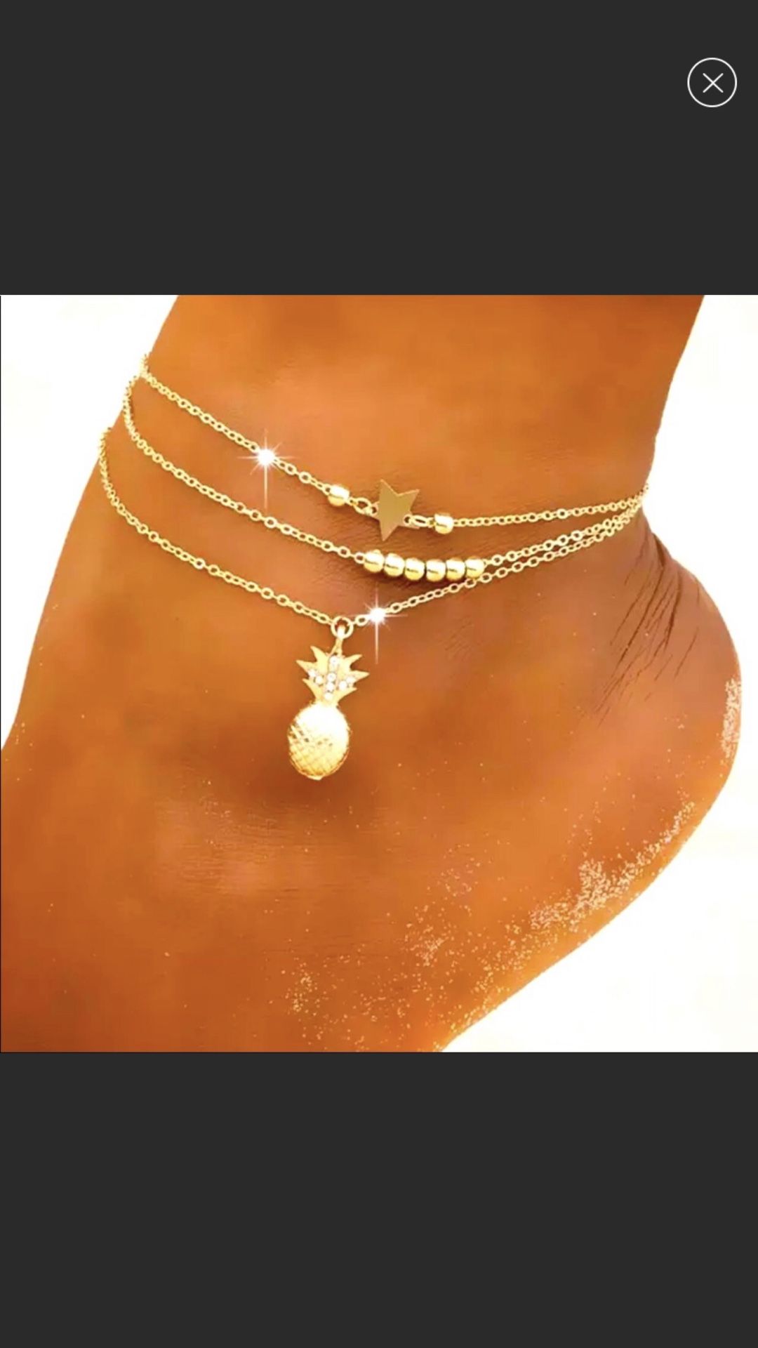 Beautiful Ankle Chain Pineapple Pendant