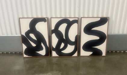 PIXONSIGN Framed CANVAS Wall ART Set of 3 👀(please read description)