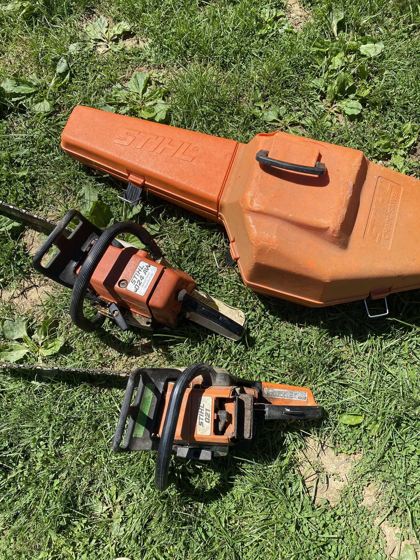 Stihl chainsaws all need work from sitting they will fire on ether but
