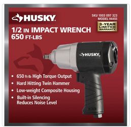 Husky 650 ft./lbs. 1/2 in. Impact Wrench