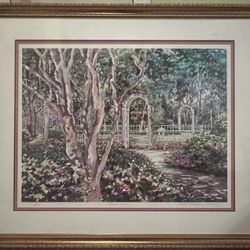 Sue Tushingham Mcnary" Garden Arbors" Signed & Numbered Lithograph
