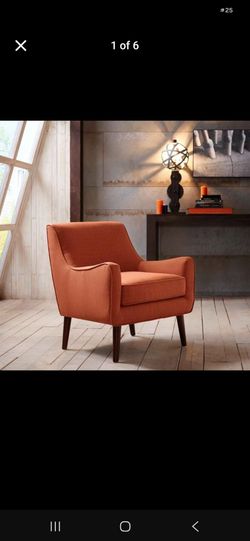 Mid-Century Modern Accent Chair Orange