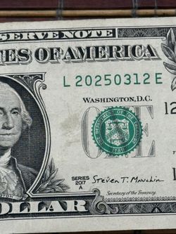 March 12 2025 $1 Dollar Bday/Anniversary Note