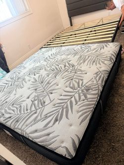 King size bed mattress and frame
