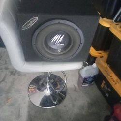 MA Audio 10 Inch Subwoofer In a Earth Shaker Speaker Box 
