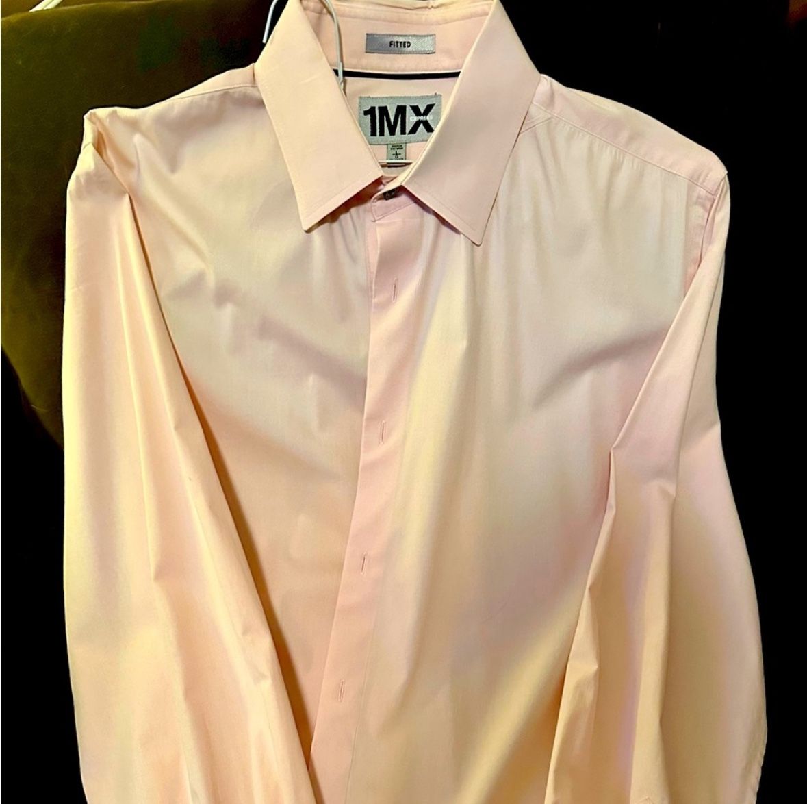 Men’s Express 1MX Fitted Long Sleeve Button Down Shirt Size Large