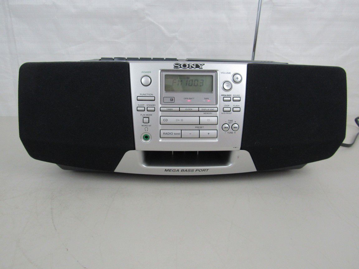 Sony CFD-S39 Am/Fm Stereo CD Cassette Player Recorder