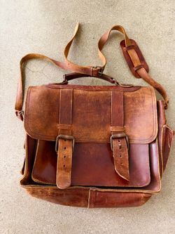 Vintage Leather Mailbag/Briefcase
