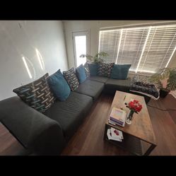 Living Room Sectional Couch, Dining Table Plus Chairs