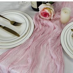 Rose Cheesecloth Tablerunners 