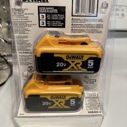 Dewalt Batteries 5AH Brand New 