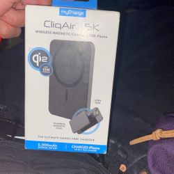 myCharge 5000mAh 20W CliqAir Qi2 Wireless Magnetic Power Bank - Black