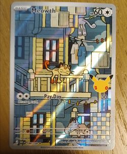 Meowth 144/128 Holo Rare Pokémon Card