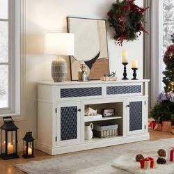White Farmhouse TV Stand