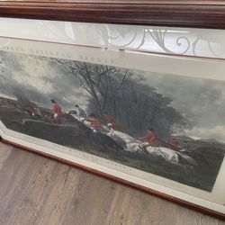 Set of 3 Large framed horse artwork paintings