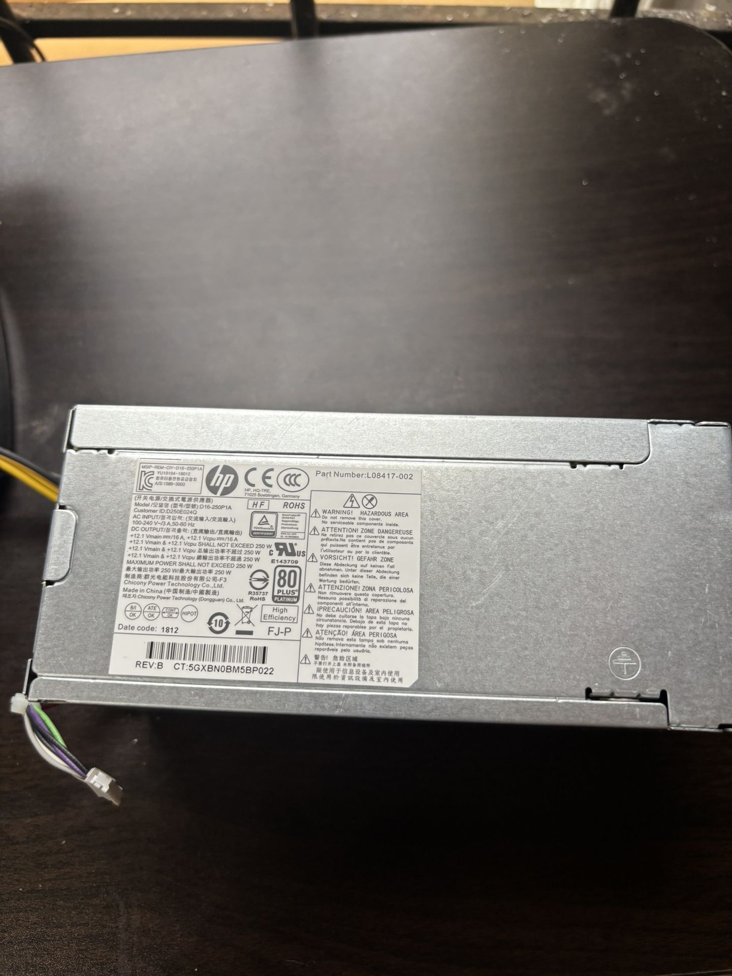 HP 310W 80 Plus Platinum Power Supply PSU -10 Pin & 4+4 Pin Connectors- High Efficiency OEM Upgrade