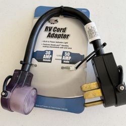 RV Cord Adapter 30 Amp 50 Amp