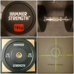 NEW! Plates & Dumbells Hammer Strength. New In Boxes
