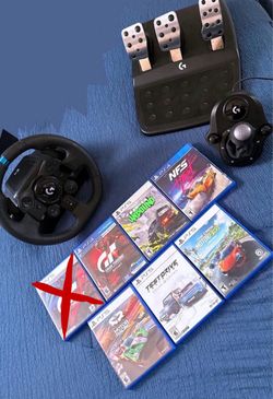 BUNDLE SELLING FASTT 💨 Logitech G923 With 6 Playstation  Racing Games ‼️💨