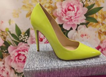 Kayleen By Las Angelas Women’s Neon Lime Green Pointed Toe Stiletto Pump
