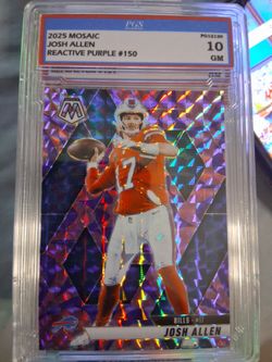 2025 Josh Allen reactive purple graded 10