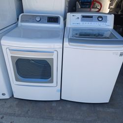 Lg Top Load Washer And Gas Dryer 