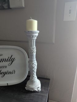 Tall  Shabby Chic Candle 