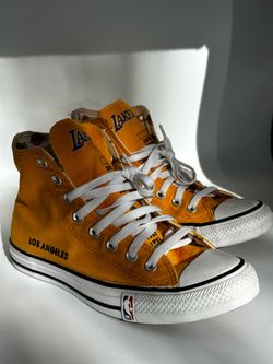 Converse Chuck Taylor Los Angeles Lakers Basketball Sneakers Size 7 Mens 9 Womens NEW