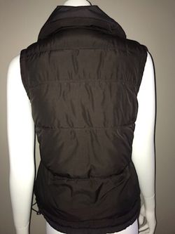 Brown puffy vest