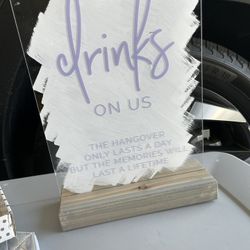 Open Bar Wedding Sign