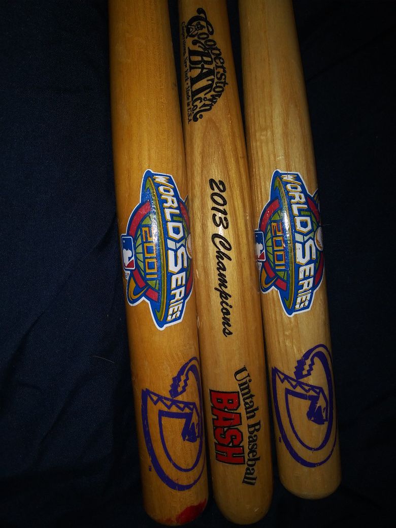 3 Mini championship Baseball Bats