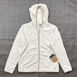 The North Face Hoodie Womens Large Beige Camp Crestridge