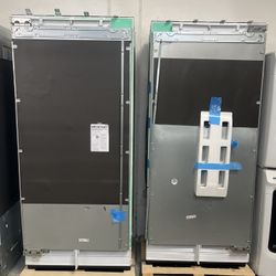 New Thermador 72”  Panel Ready Column Set. (36” Fridge + 36” Freezer 