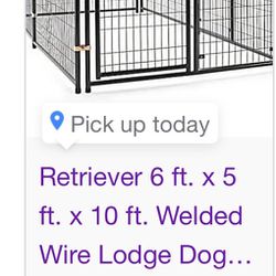 6 ft. x 5 ft. x 10 ft. Welded Wire Lodge Expandable Dog Kennel