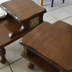 Solid Oak End Tables 30 Inches By 20 Inches
