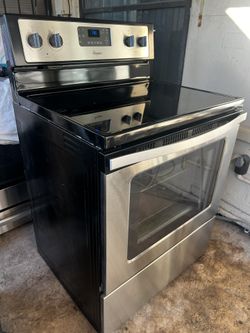 Stainless Steel Whirlpool Glass Top Stove DELIVERY AVAILABLE 🚚