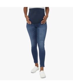 Motherhood Maternity Stretch Secret Fit Skinny Ankle Indigo Blue New Small 4-6