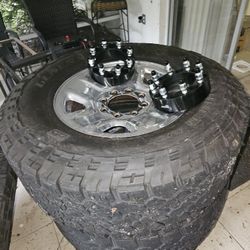2" Wheel Spacers & Tires For 01-06 Chevy/GMC Hd Trucks 