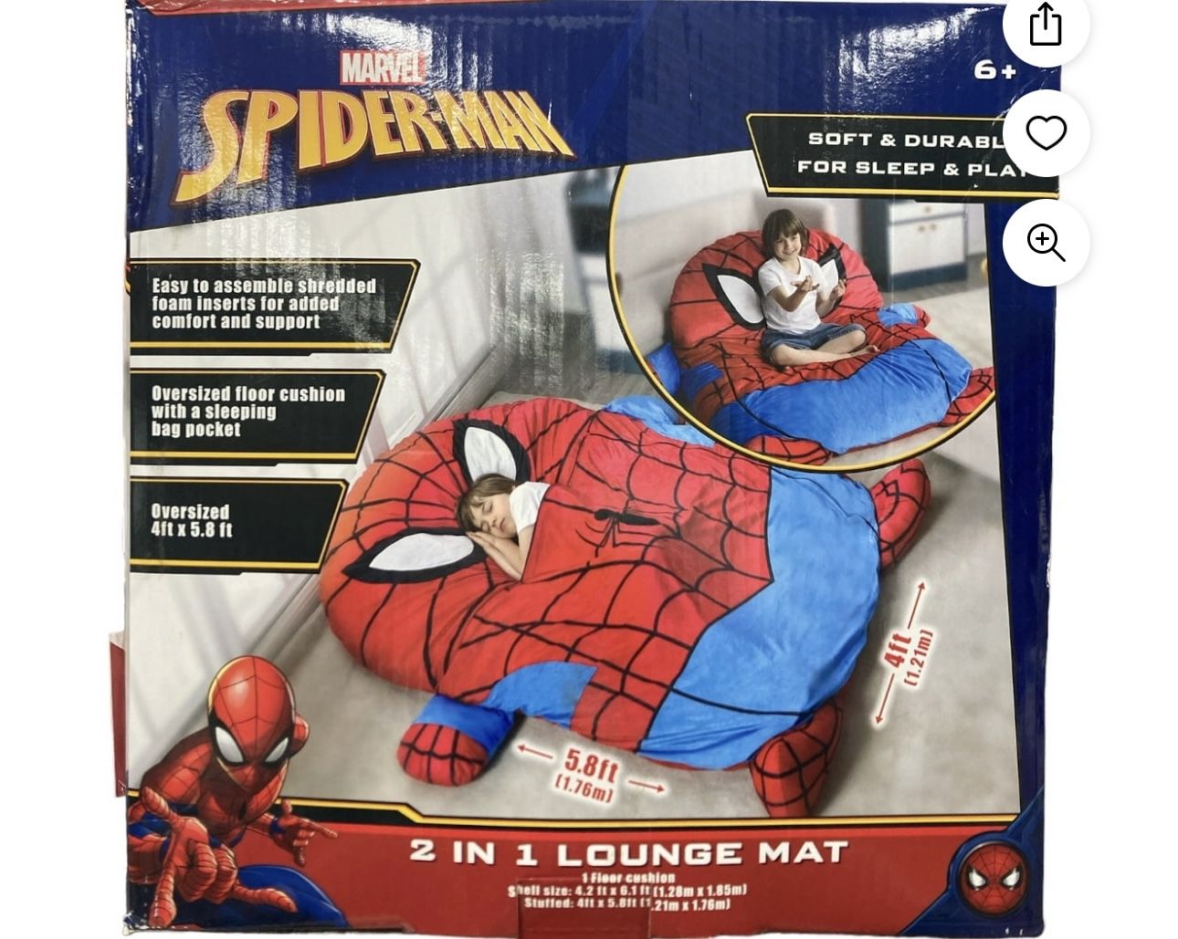 Spiderman 2 in 1 Lounge Mat