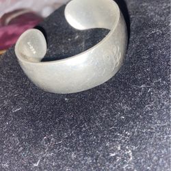 7 inch, Vintage Cuff Bracelet, Silver Tone Bracelet, Minimalist Bracelet, Ladies Bracelet, Large 