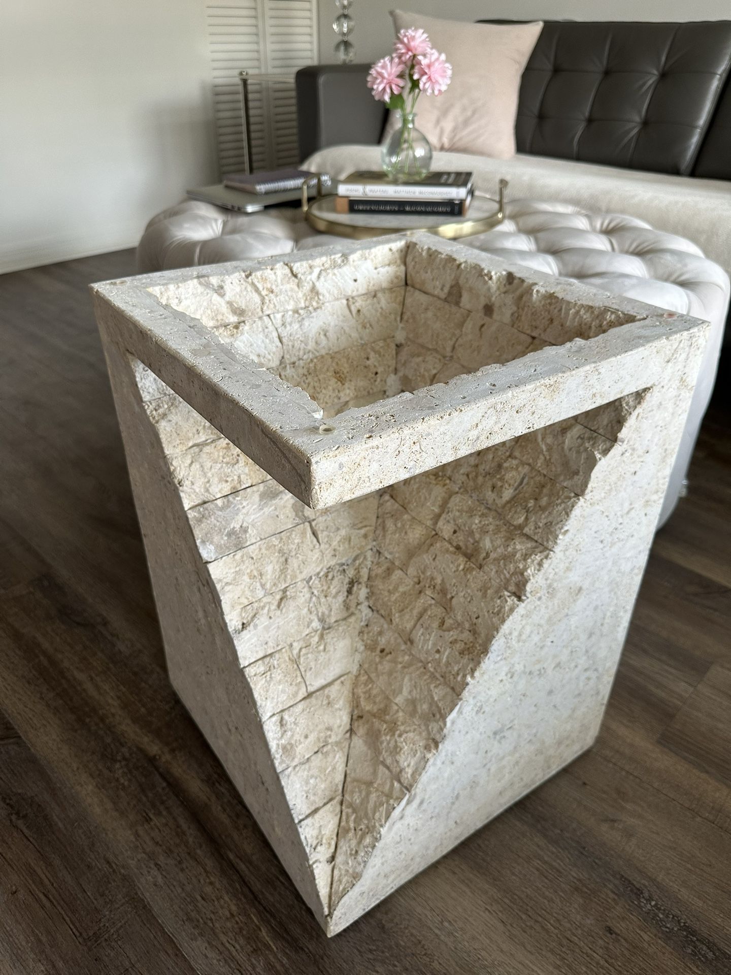 Tessellated Stone Side Table