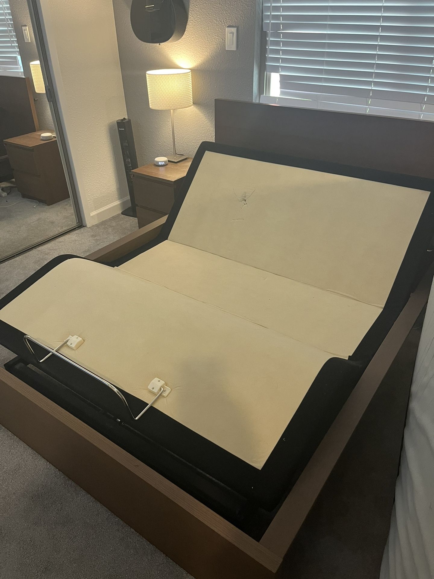 Ikea Malm Bed Frame With Sealy Adjustable Base Excellent Condition!!!