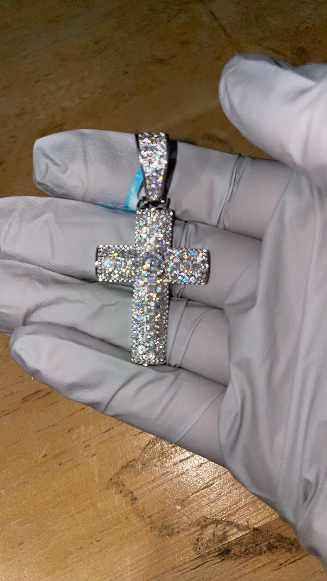 Moissanite Cross Pendant