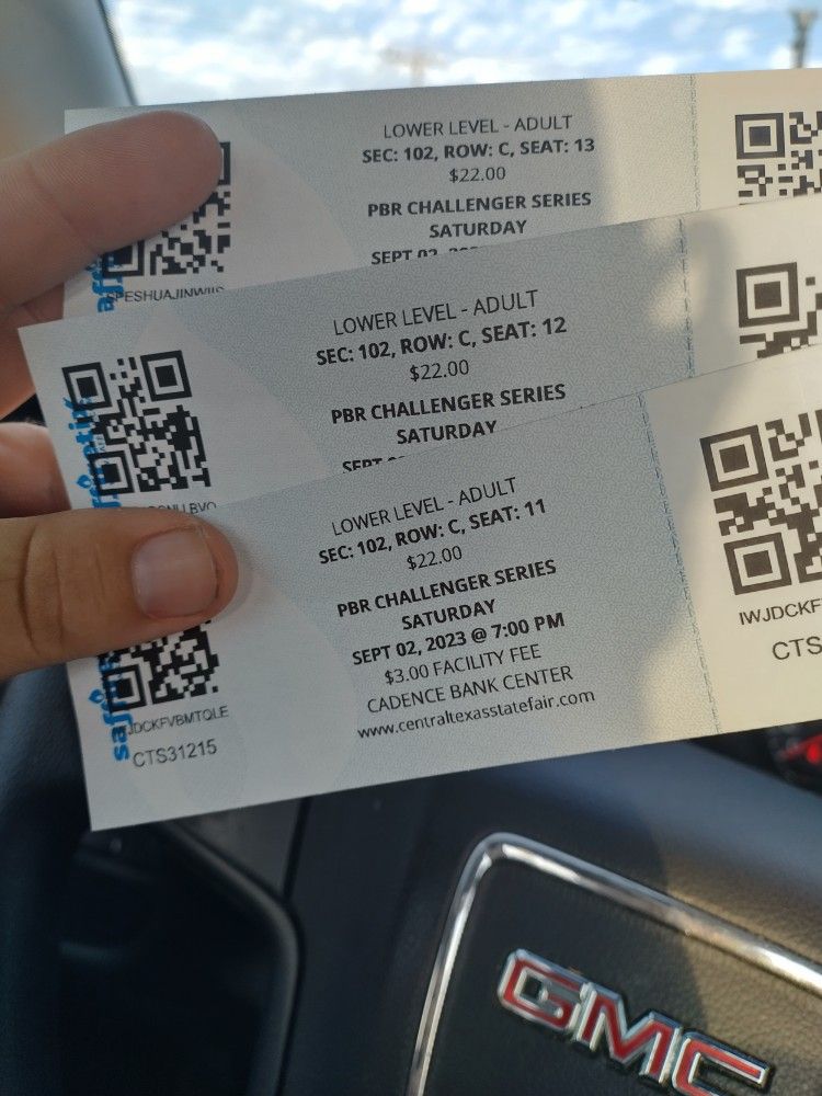 3 Tickets To Pbr Saturday At Expo Center Belton Tx 80 Dollars Cash
